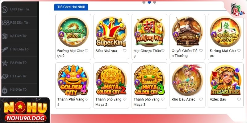 Đôi nét về sảnh slot game NOHU90